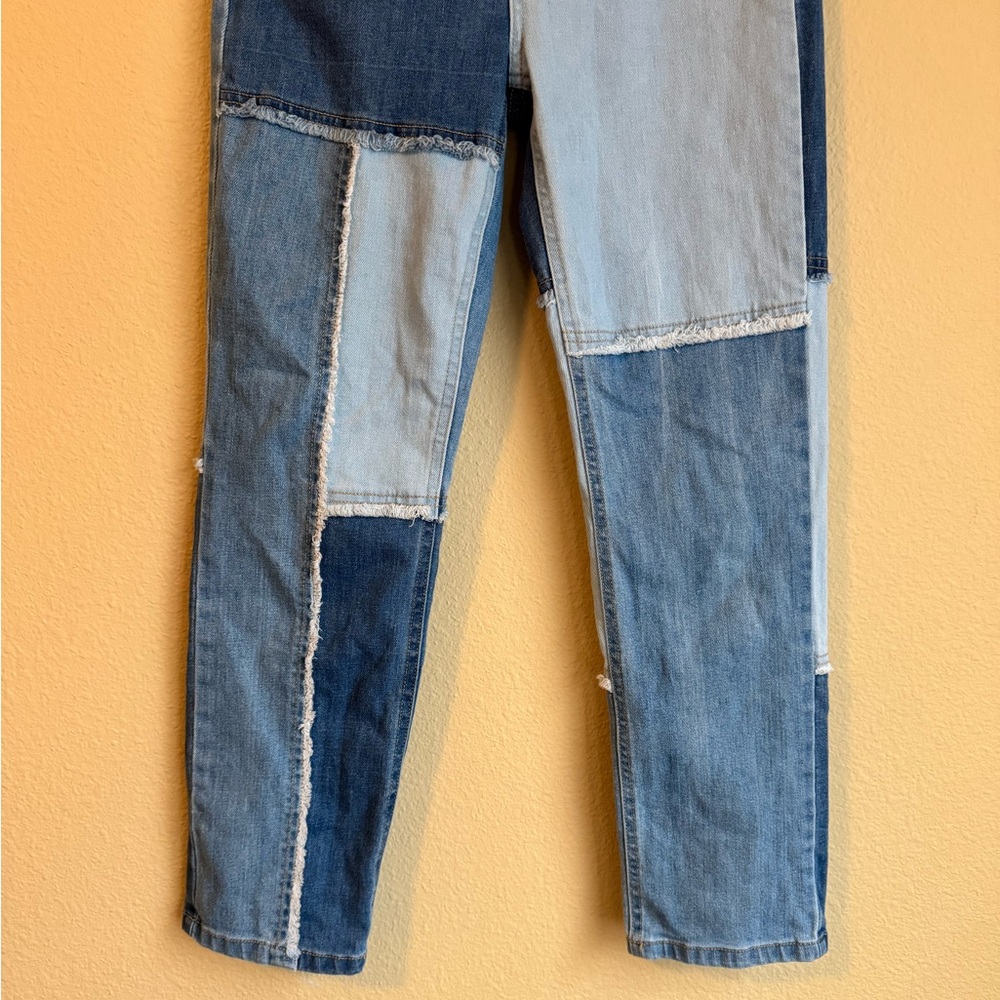 Wild Fable Patchwork Highest Rise Slim Straight L… - image 3